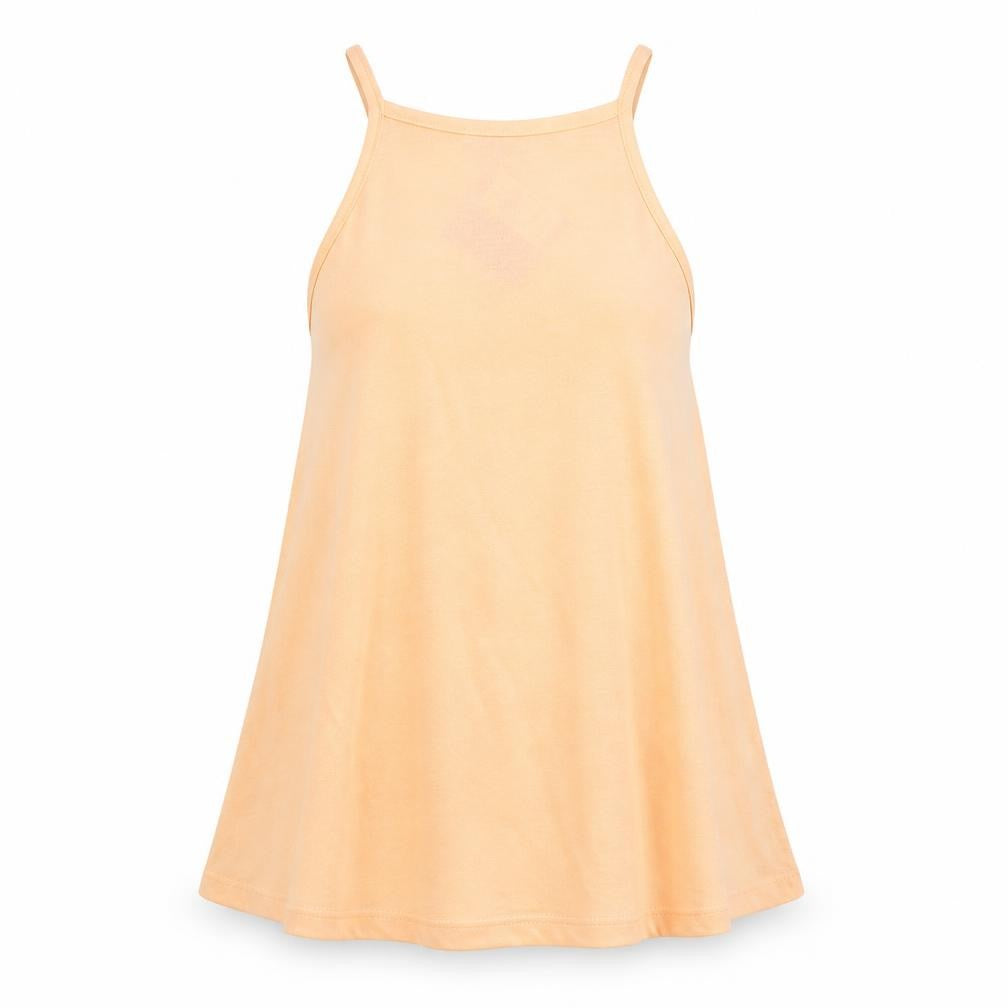 Front view of Atmosphere women’s orange basic tank, size UK 6