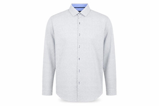 Front view of STL men’s multicoloured polka dot button-up, size L