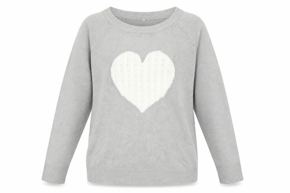 Front view of Preworn women’s grey jumper, size M