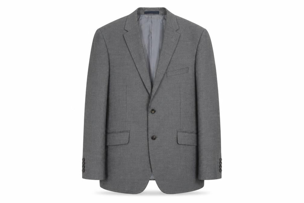 Front view of Marks & Spencer men’s grey jacket suit jacket, size M