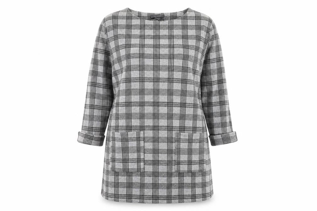 Front view of Primark women’s grey jumper, size UK 14