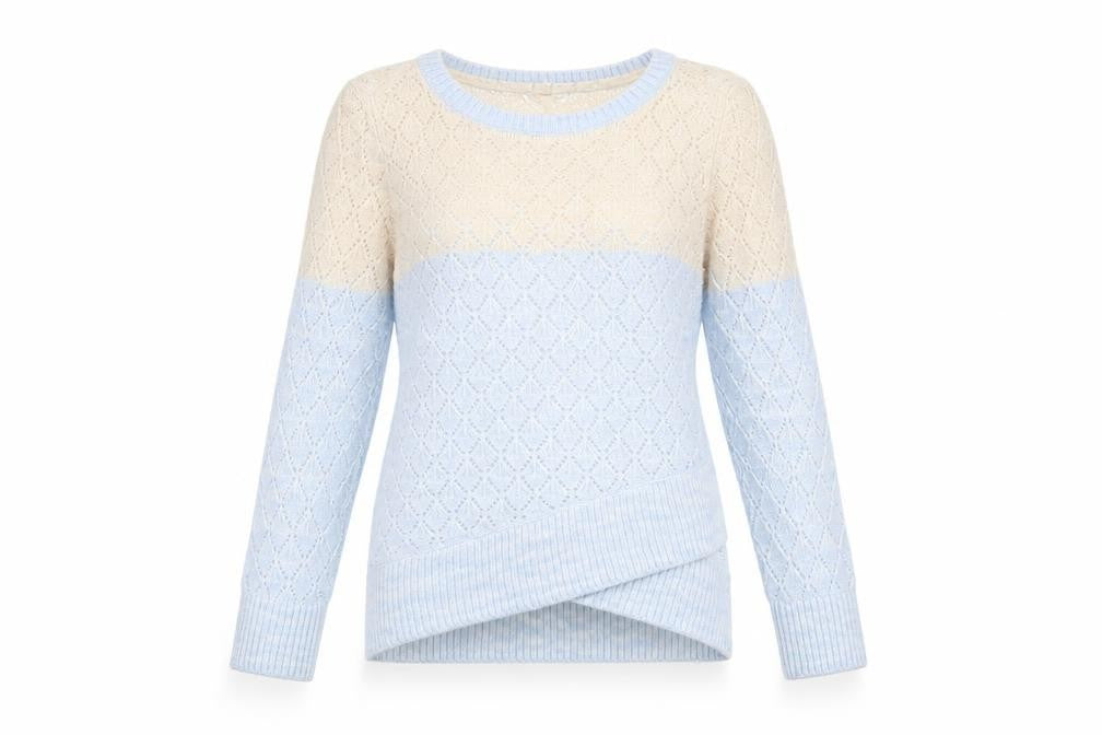 Front view of Gap girls’ blue rayon jumper, size XS