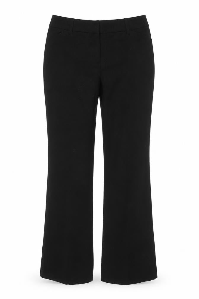 Front view of Now women’s black trousers, size UK 10, 28-inch leg