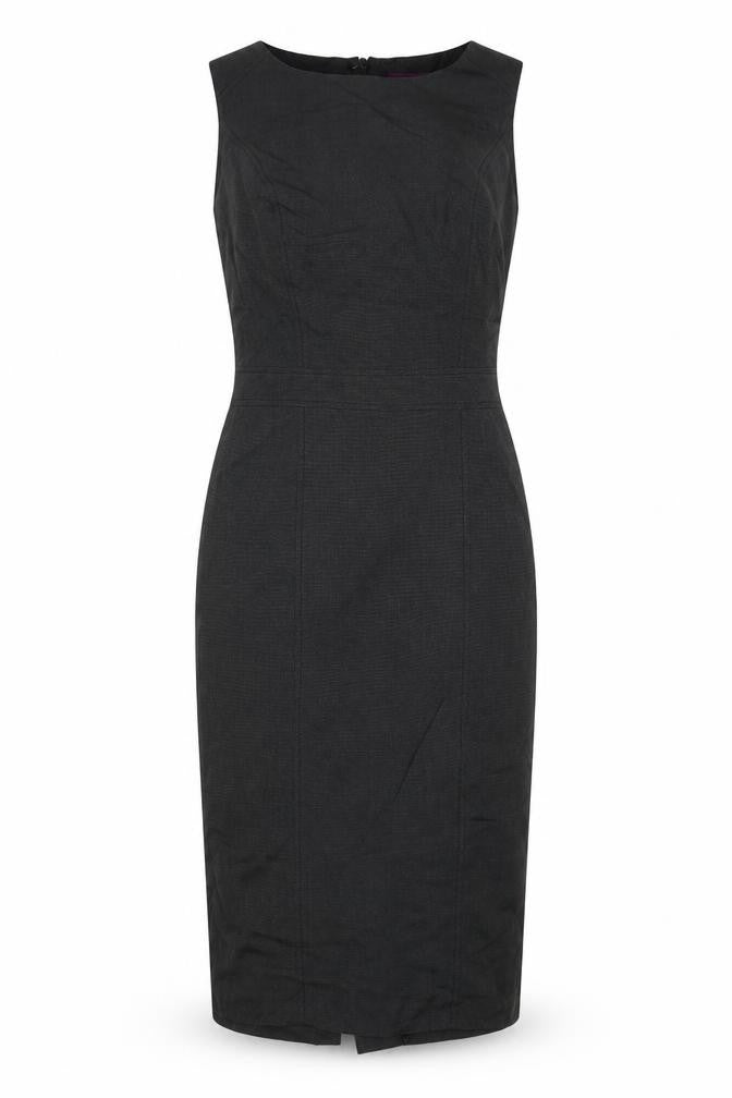 Front view of the collection women’s black pencil dress, size UK 8