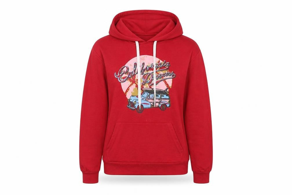 Front view of SHEIN women’s red jumper, size M