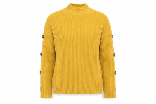 Front view of Primark women’s green striped jumper, size UK 6