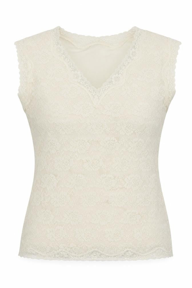 Front view of Preworn women’s ivory basic t-shirt, size XL