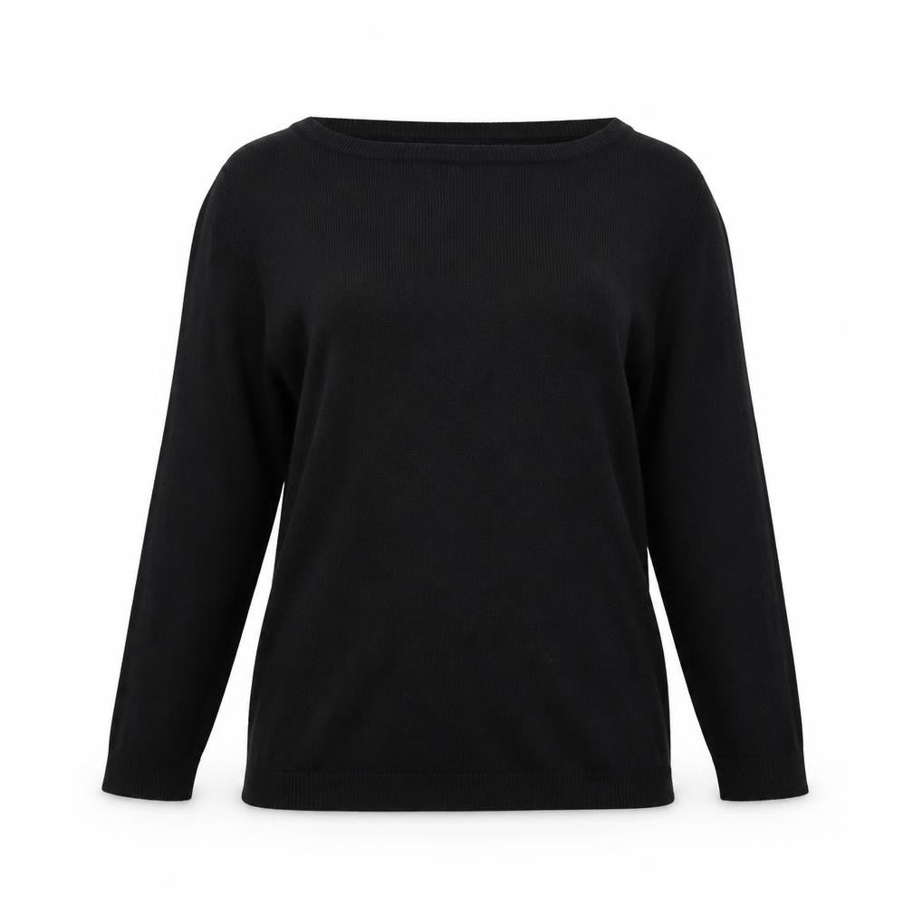 Front view of Divided by H&M women’s black knit jumper, size S