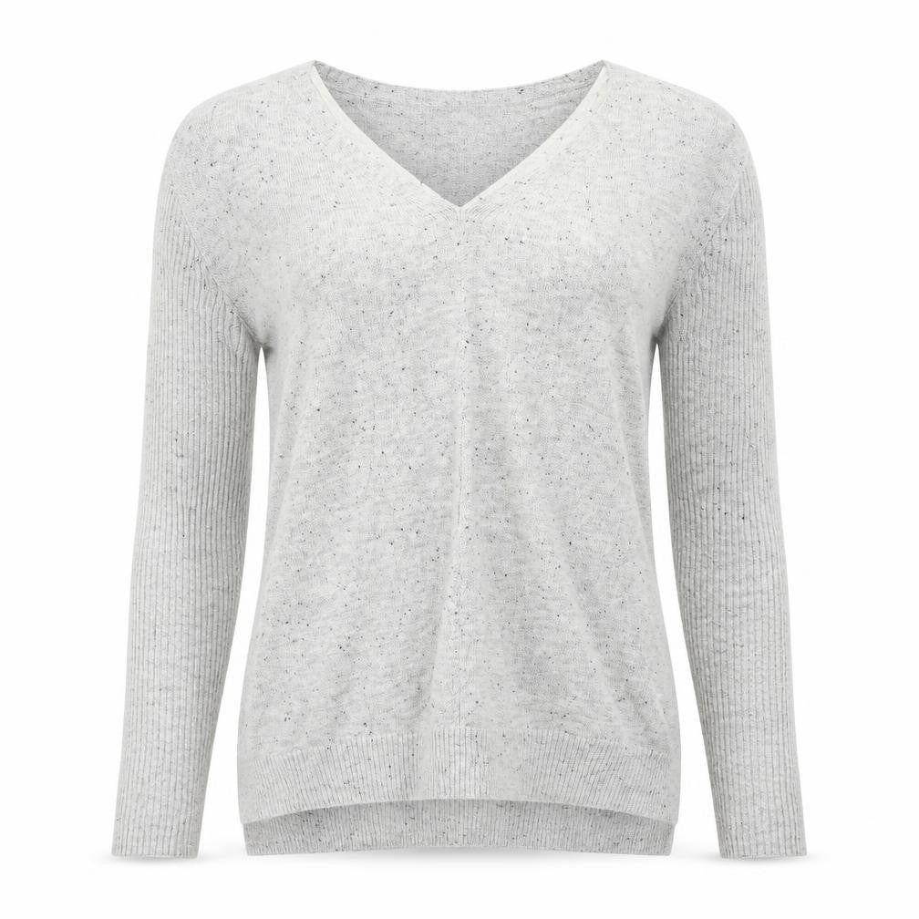Front view of Atmosphere women’s grey knit jumper, size UK 8