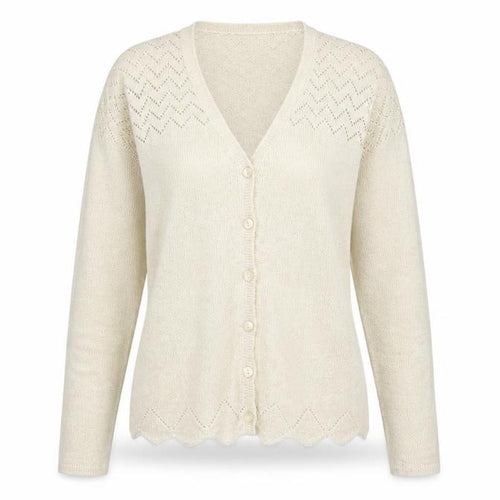 Bonmarché Womens Ivory  Knit Cardigan Jumper Size M