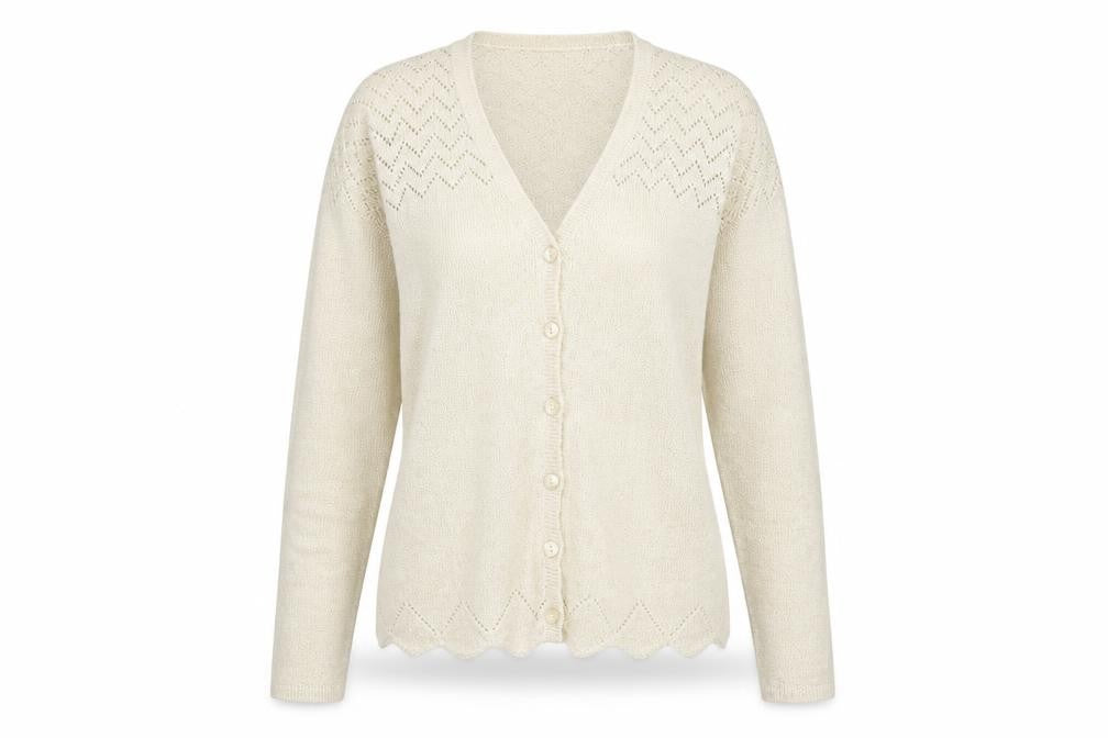 Bonmarché Womens Ivory  Knit Cardigan Jumper Size M