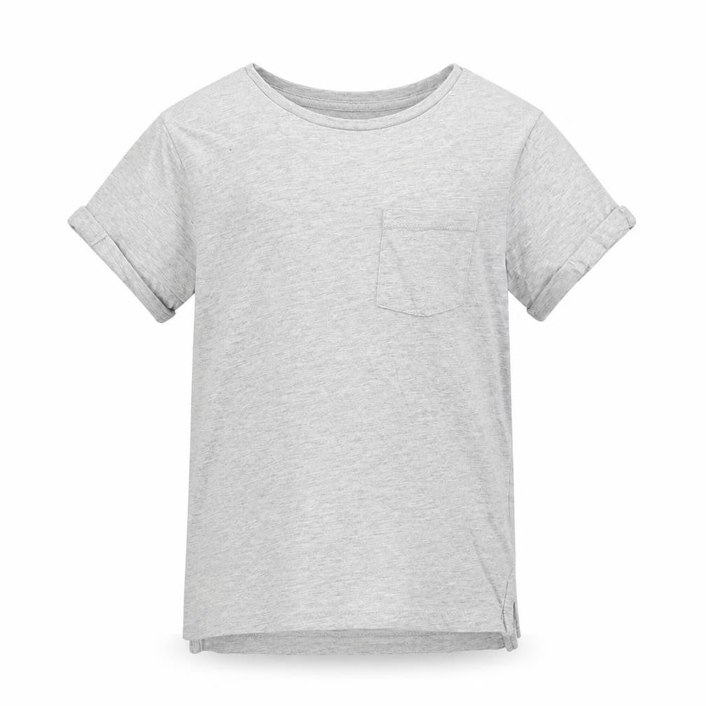 Front view of George boys’ grey basic t-shirt, size 6-7, years