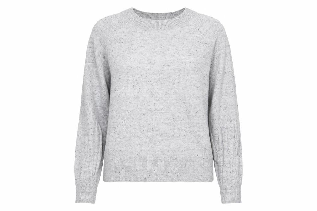 Front view of H&M women’s grey jumper, size L