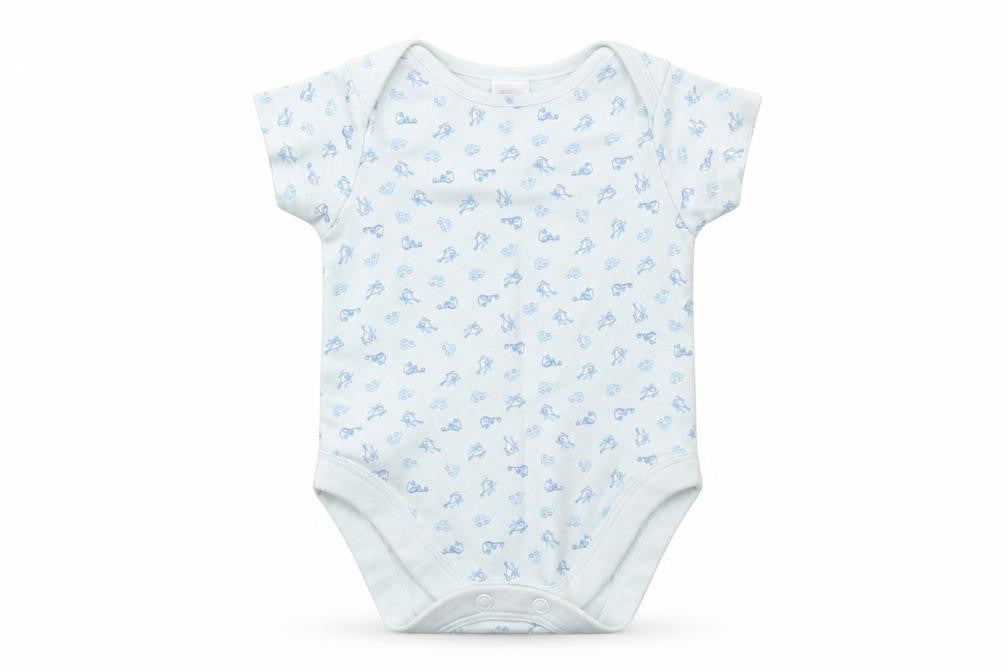 Front view of Next Baby Multicoloured Geometric Babygrow One-Piece, size 0-3, Months