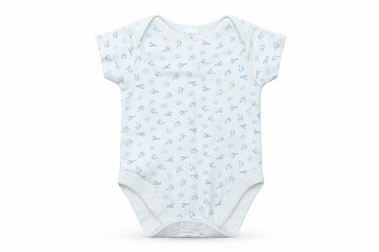 Front view of Next Baby Multicoloured Geometric Babygrow One-Piece, size 0-3, Months
