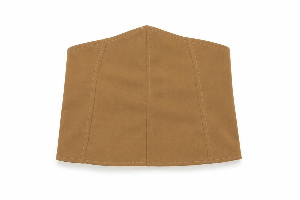 Front view of Boohoo women’s brown cropped tank, size UK 16