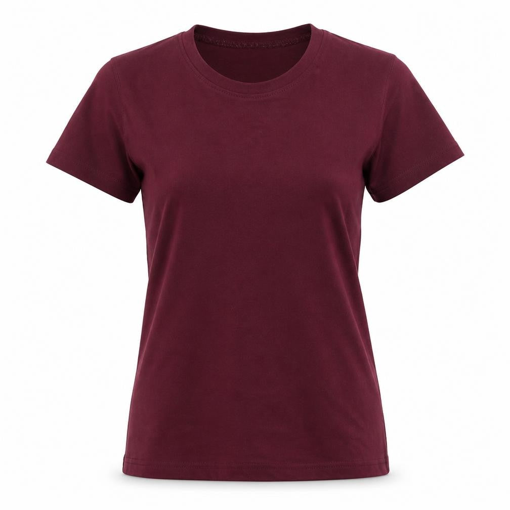 Front view of Tee-Jays women’s purple basic t-shirt, size S