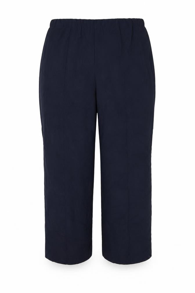 Front view of Sarah Hamilton women’s blue trousers, size UK 14, 25-inch leg