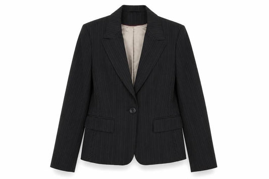 Front view of Next women’s black jacket blazer, size UK 12