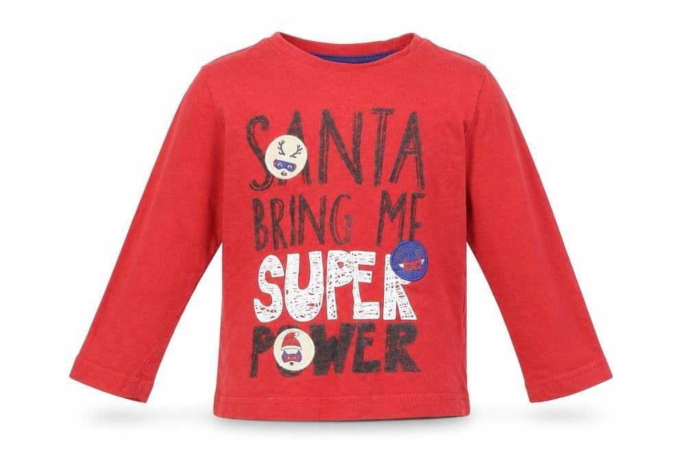 Vertbaudet Boys Red   Basic T-Shirt Size 2 Years