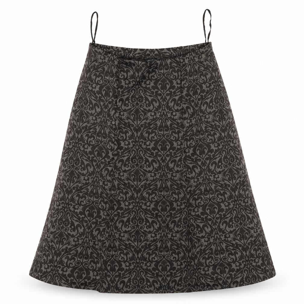 Front view of Profile women’s brown floral a-line skirt, size UK 32, in