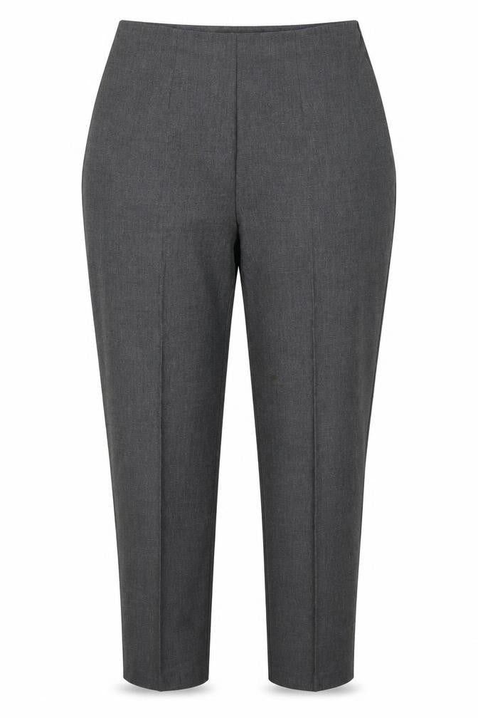 Front view of Berkertex women’s grey trousers, size UK 14, 30-inch leg
