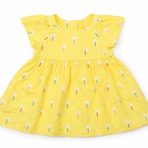 Marks and Spencer Girls Yellow Polka Dot  A-Line  Size 3-6 Months