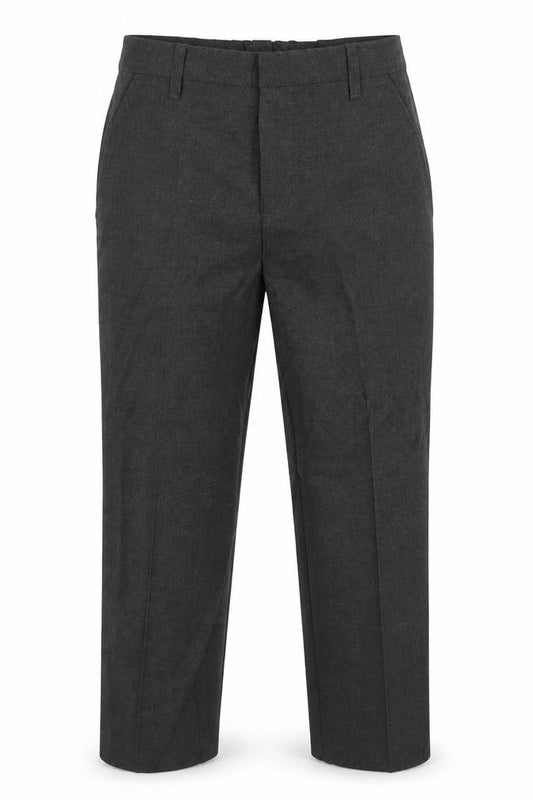 Front view of TU boys’ grey trousers, size 6, years