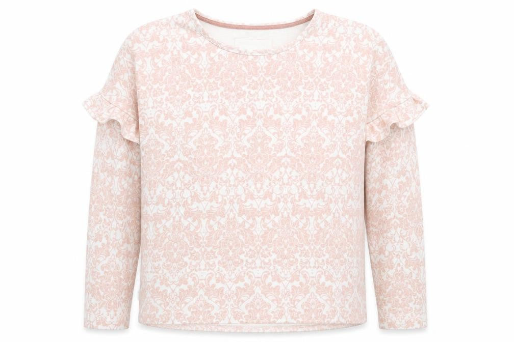 Front view of Tu women’s white floral jumper, size UK 12