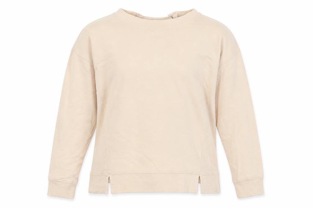 Front view of F&F women’s beige jumper, size UK 10