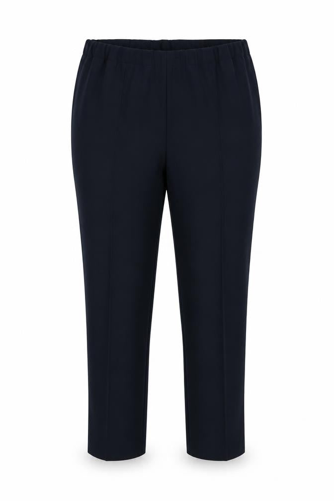 Front view of Classics women’s blue capri trousers, size UK 16, 25-inch leg