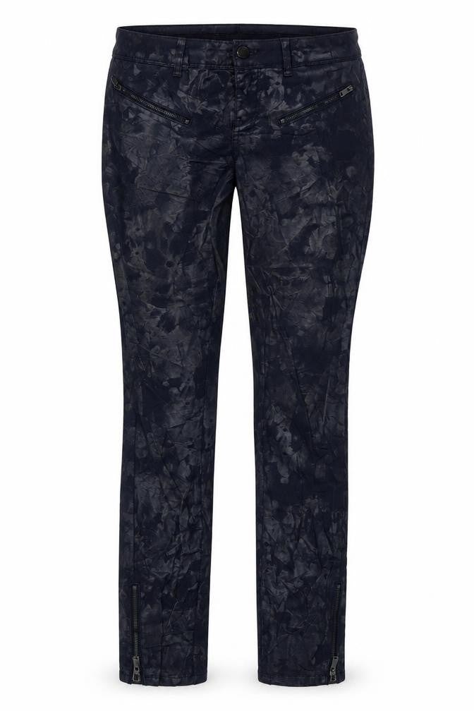 Front view of ORSAY women’s black straight jeans, size UK 10, 28-inch leg