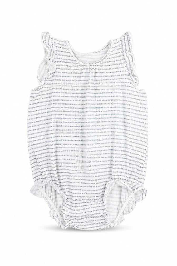 H&M Baby White Striped  Romper One-Piece Size 9-12 Months