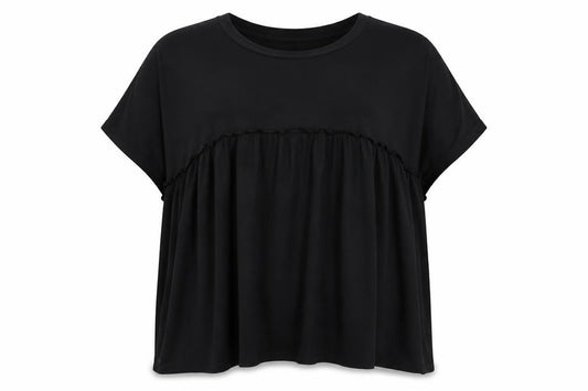 Front view of George women’s black basic t-shirt, size UK 12