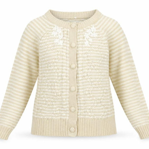 BM Womens Yellow Striped  Cardigan Jumper Size S