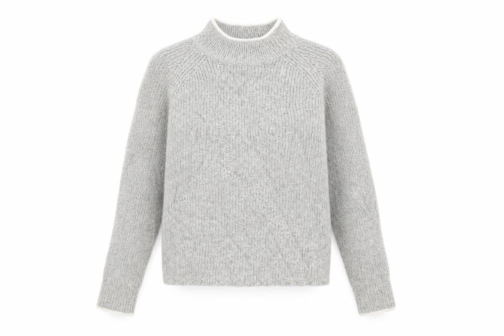 Front view of H&M women’s grey jumper, size S
