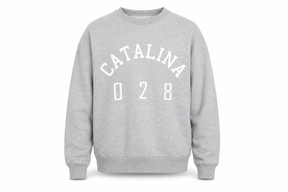 Front view of Cedarwood State men’s grey knit jumper, size M
