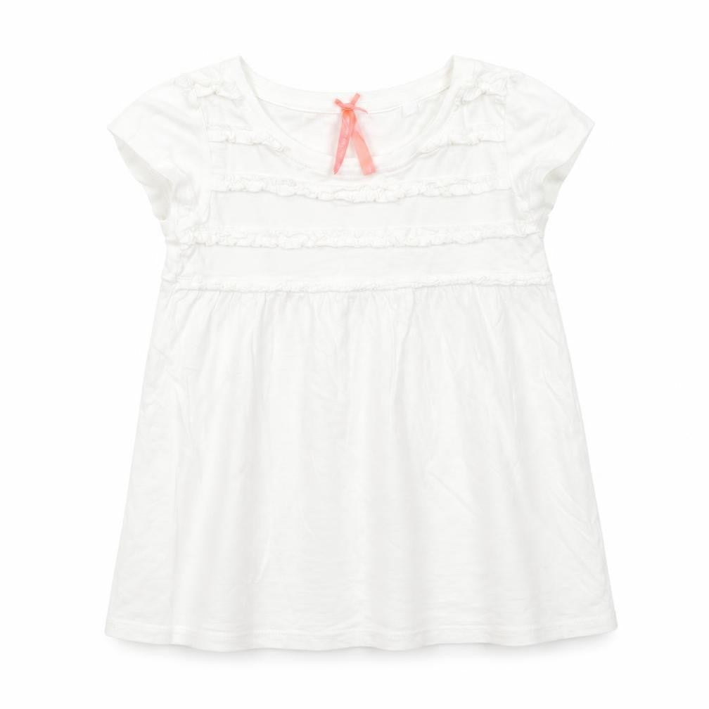 Front view of Next girls’ white basic t-shirt, size 6, years