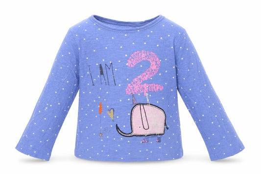 Front view of Next Baby Blue Basic T-Shirt, size 18-24, Months - I'M 2
