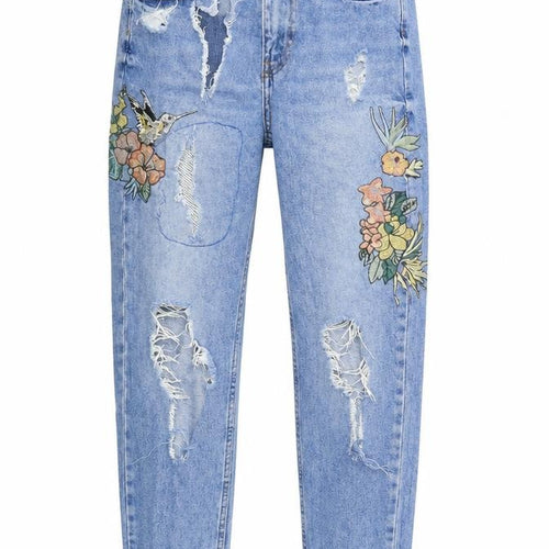 Denim & Co. Womens Blue  Denim Straight Jeans Size 6 L27 in