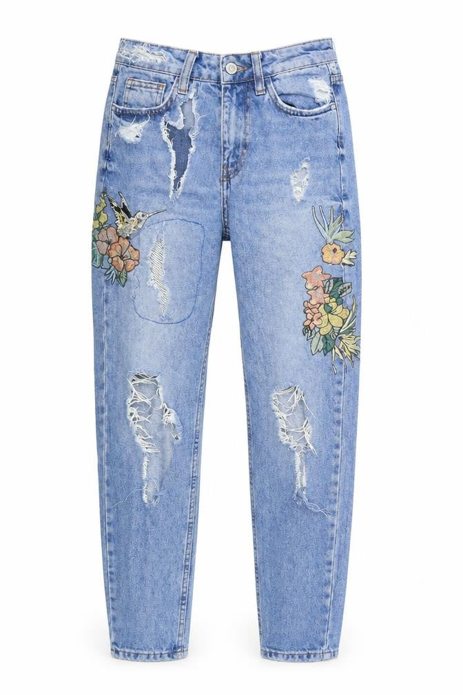 Denim & Co. Womens Blue  Denim Straight Jeans Size 6 L27 in
