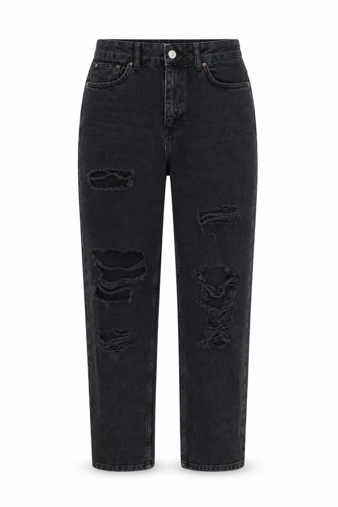 Topshop Womens Black   Straight Jeans Size 28 L30 in