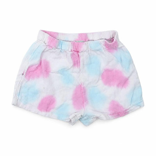 Front view of Tu girls’ multicoloured cut-off shorts, size 6, years