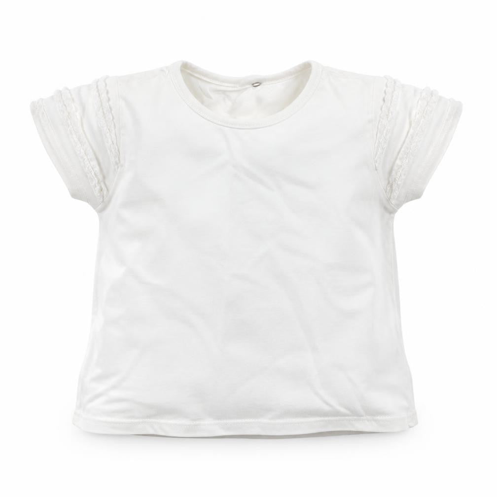 Front view of George girls’ silver basic t-shirt, size 12-18, months