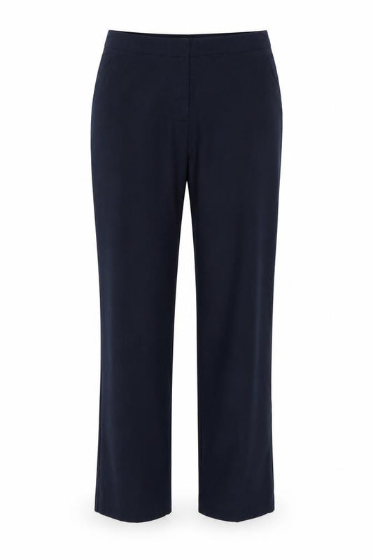 Front view of Papaya women’s blue trousers, size UK 10, 27-inch leg