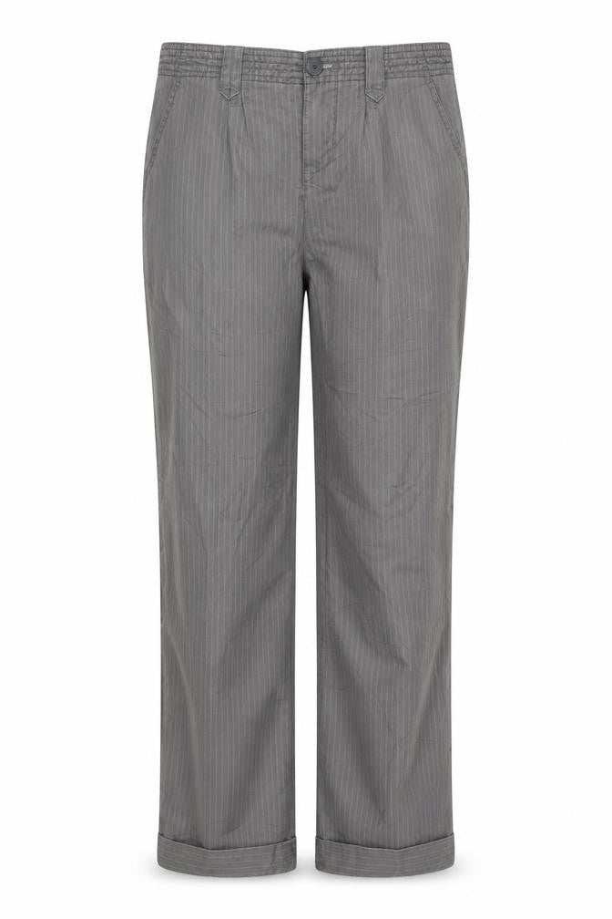 Carry Womens Grey Striped  Trousers  Size L L32 in