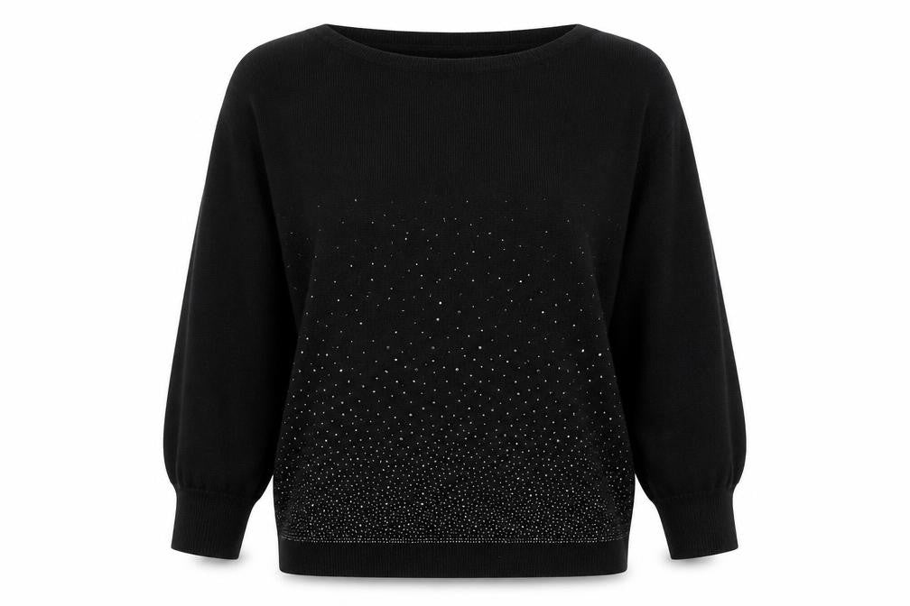 Front view of Oasis women’s black jumper, size S