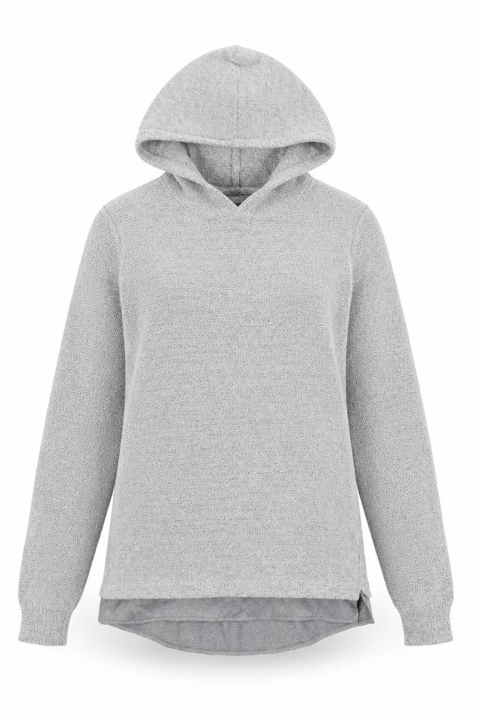 Front view of River Island women’s grey pullover hoodie, size XS