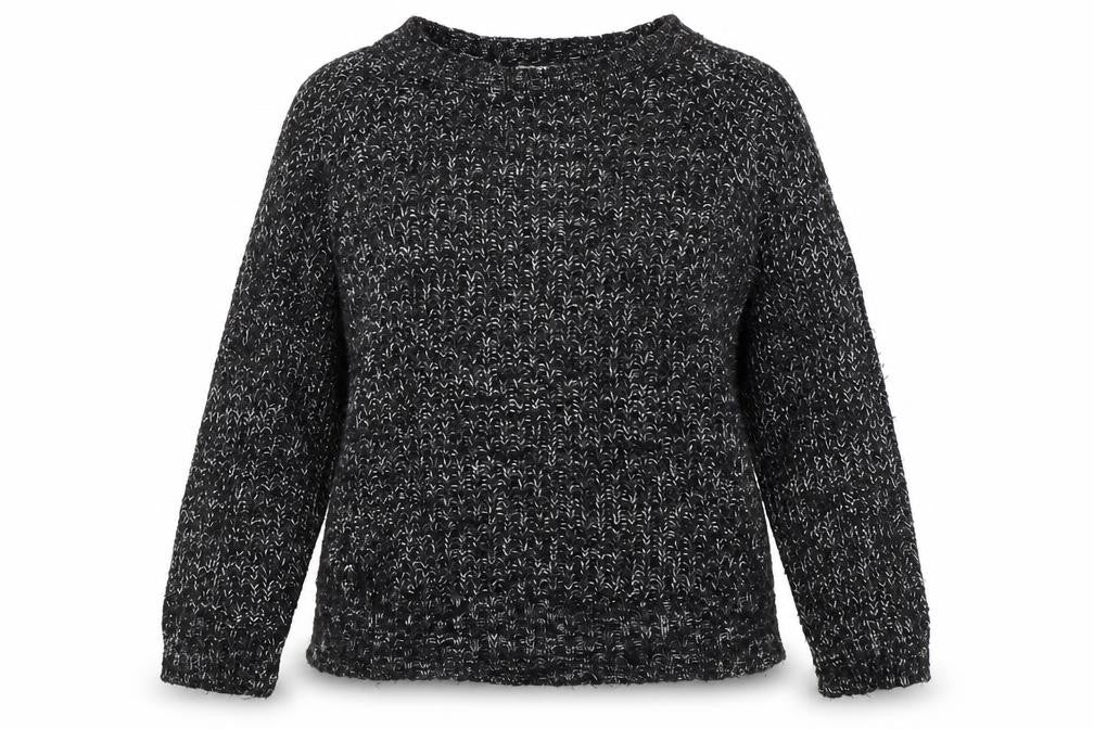 Front view of Papaya women’s black jumper, size UK 8