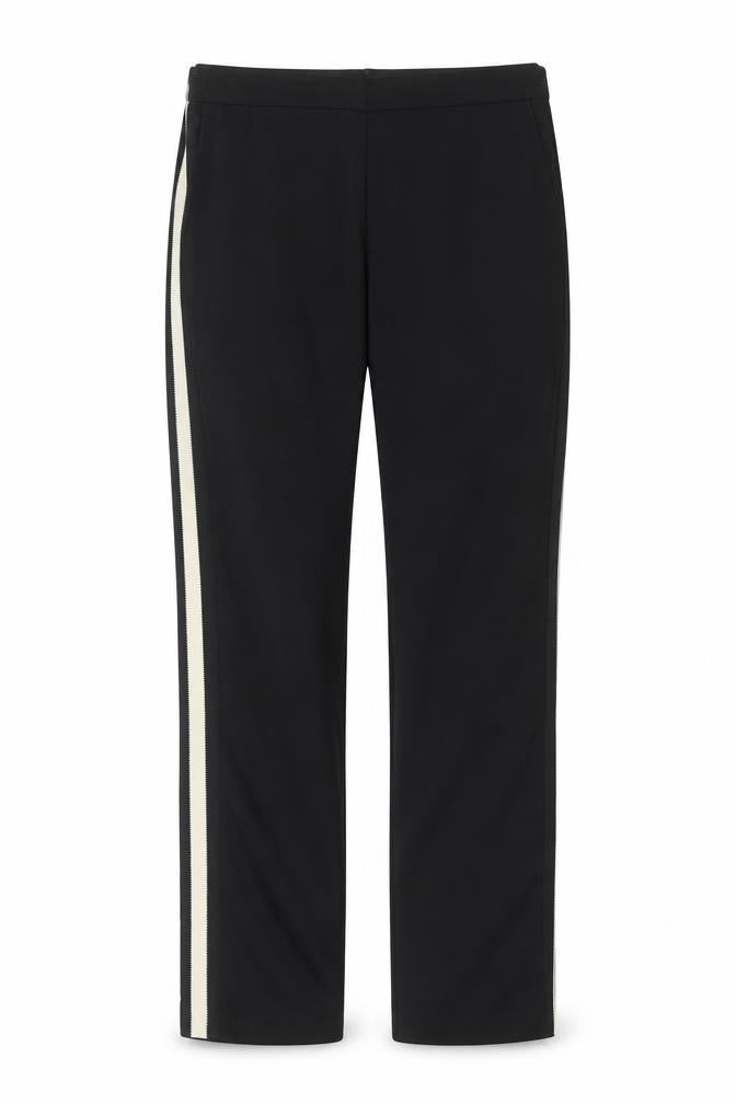 Front view of Zara women’s black trousers, size S, 27-inch leg